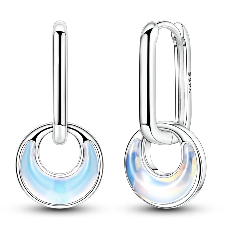 

925 Sterling Silver Earrings Women Moonlight Drop Earring For Anniversary Wedding Jewelry Gifts
