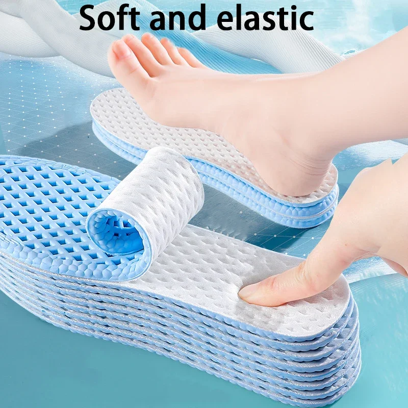 4Pcs/6Pcs Feet Running Sports Insoles Mesh Breathable Insoles for Shoes Men Summer Cool Insole Memory Foam Shoes Pads image 5