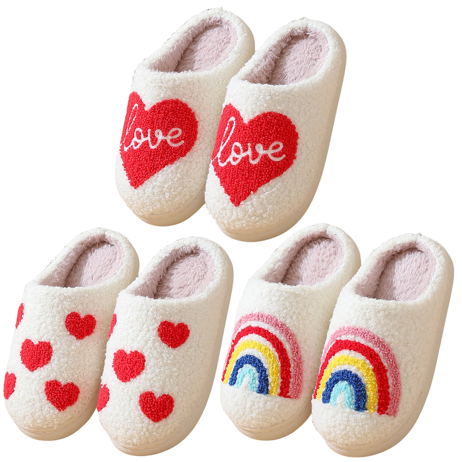 

Детские хлопковые домашние тапочки для девочек, плюшевые зимние теплые хлопковые тапочки, милые нечеткие теплые тапочки без шнуровки для путешествий, дома, отеля