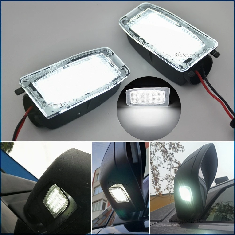 2PCS Cars LED Mirror Projector Light Puddle Lamp Applicable for Land Rover Range Rover Sport Freelander Volvo