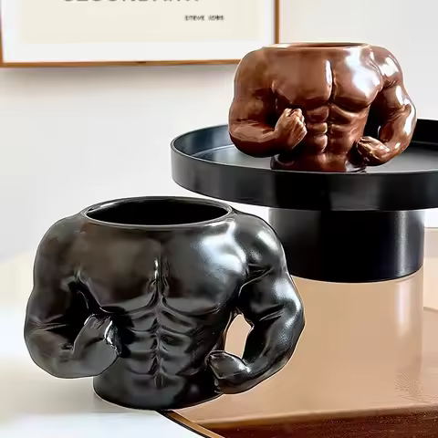 Boyfriend Muscle Water Cup Couple Funny Large Capacity Coffee Cup Niche High Sense Birthday Gift Ornament