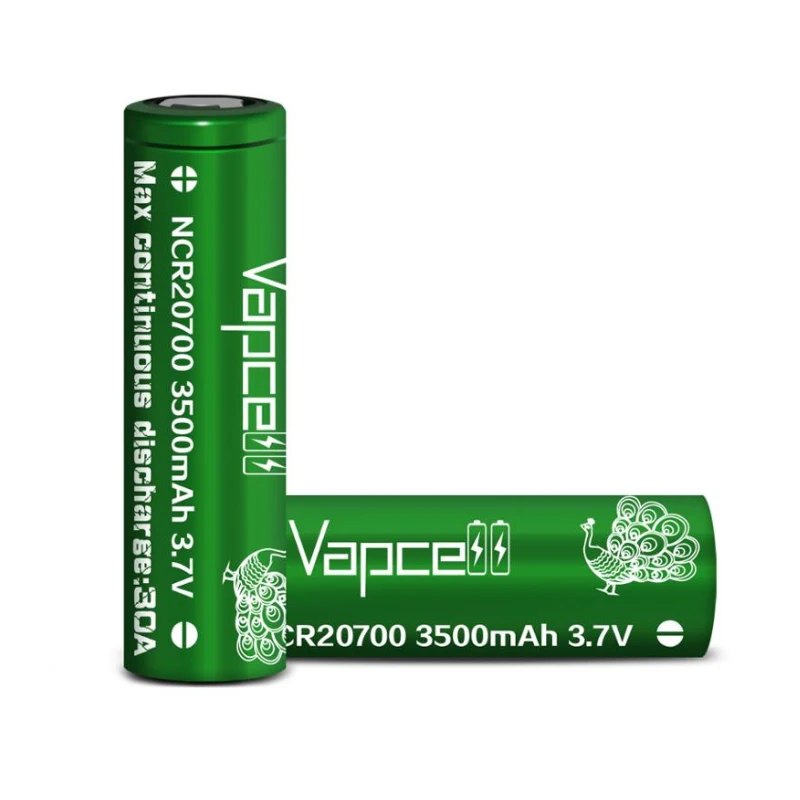 بطارية Vapcell NCR20700 الأصلية 3500mAh 30A 20700 قدرة طاقة عالية 3.7 فولت أفضل 2070C خلية ليثيوم أيون قابلة لإعادة الشحن 20700