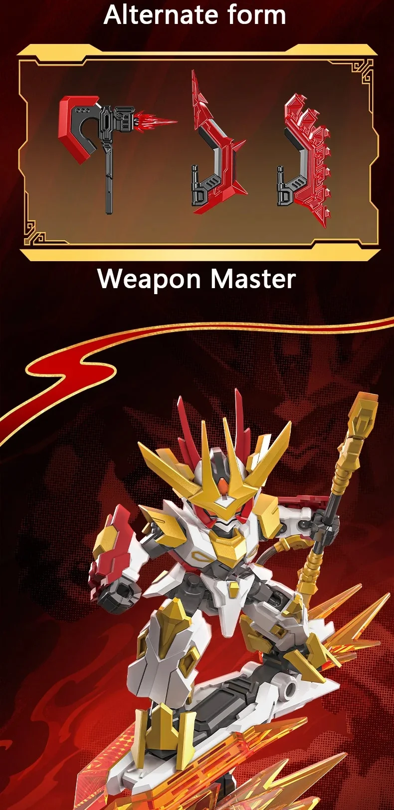 SEMBO BLOCK Sun Wukong Beweglicher Mecha-Bausatz, MOC-Actionfigur-Modell, Bausteine, Blindbox-Spielzeug, Weihnachtsgeschenke – Detail 8