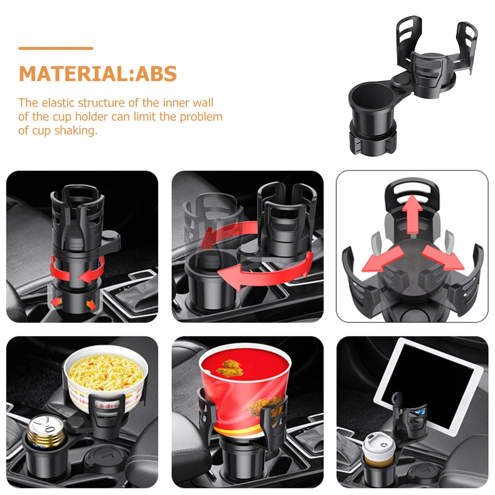 

Car Cup Holder Expander Adapter Universal Abs Drink Holder for Bottle Storage Box Elastic Anti Shake Design Vehicle Mounted