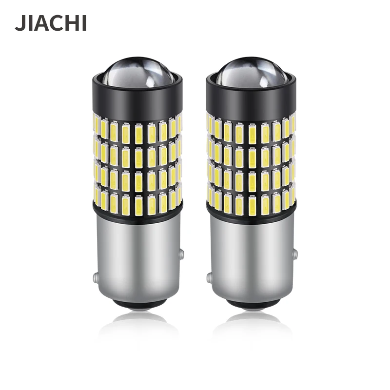 jiachi 50X 1156 BA15S 1157 7443 Signal Lamp 102Led Bulbs White Red Reversing Light Turning Signal Light For Auto Car Accessories