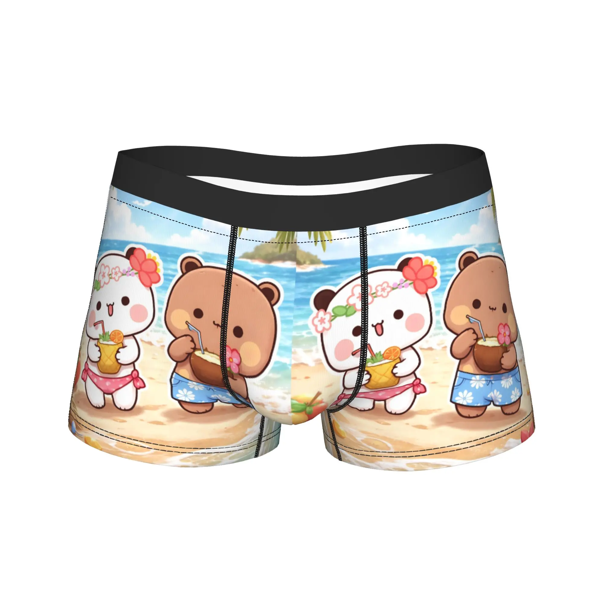 Bubu Dudu Cute Cartoon Bear Underwear  Men Underpants Custom Sexy Soft Trunk High Quality Shorts Briefs Plus Size