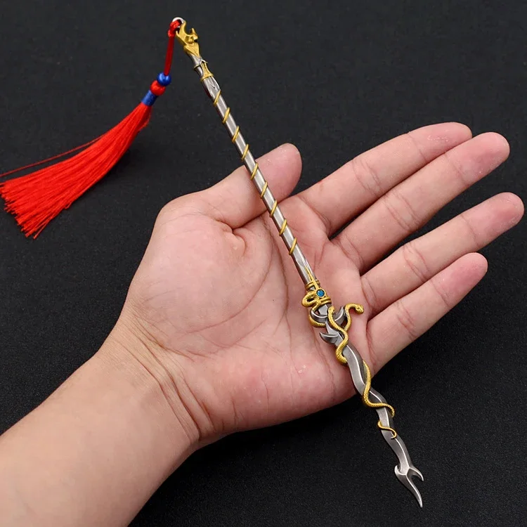 Douluo Continent Anime Game Surrounding swords 22cm Wu Soul Temple Seal Snake Spear Douluo Alloy sword Model Decoration toys