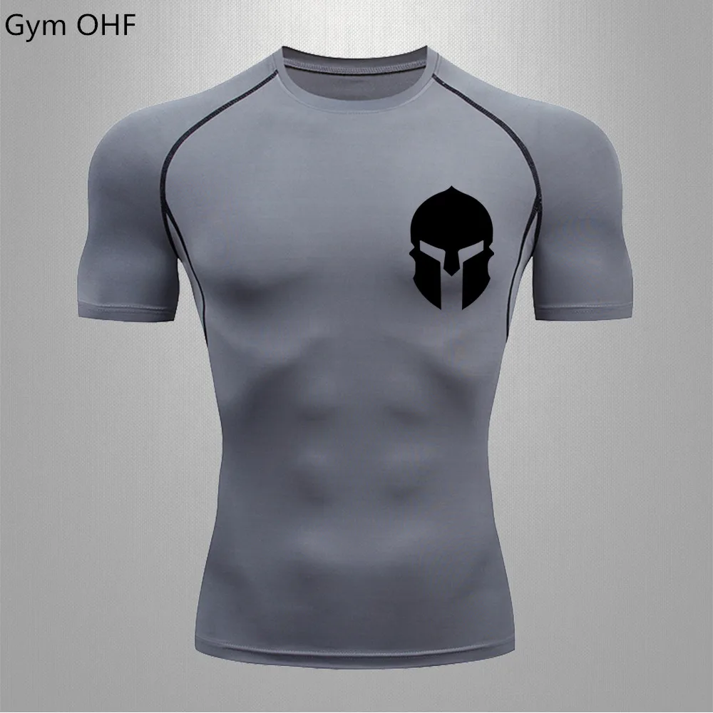 Men Short Sleeve T Shirts Compression Running Shirt Jerseys Sport Workout Clothes For Men Gym Fitness Bodybuilding T-shirts Tops