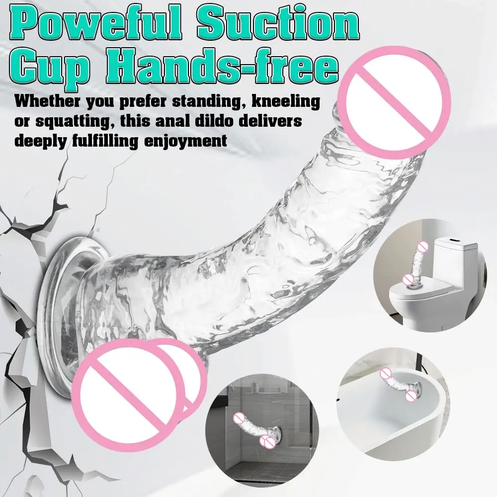 Different Sizes Transparent Soft Jelly Dildo Realistic Fake Dick Penis with Suction Cup G Spot Vagina Massage Sex Toy for Women - view 2