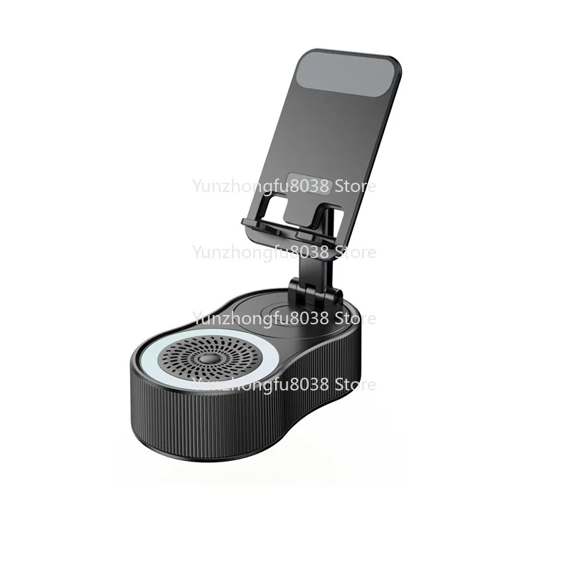 360 Degree Rotating RGB Phone Holder Boosts Power Bank Wireless Speaker Mini Portable Atmospheric Speaker