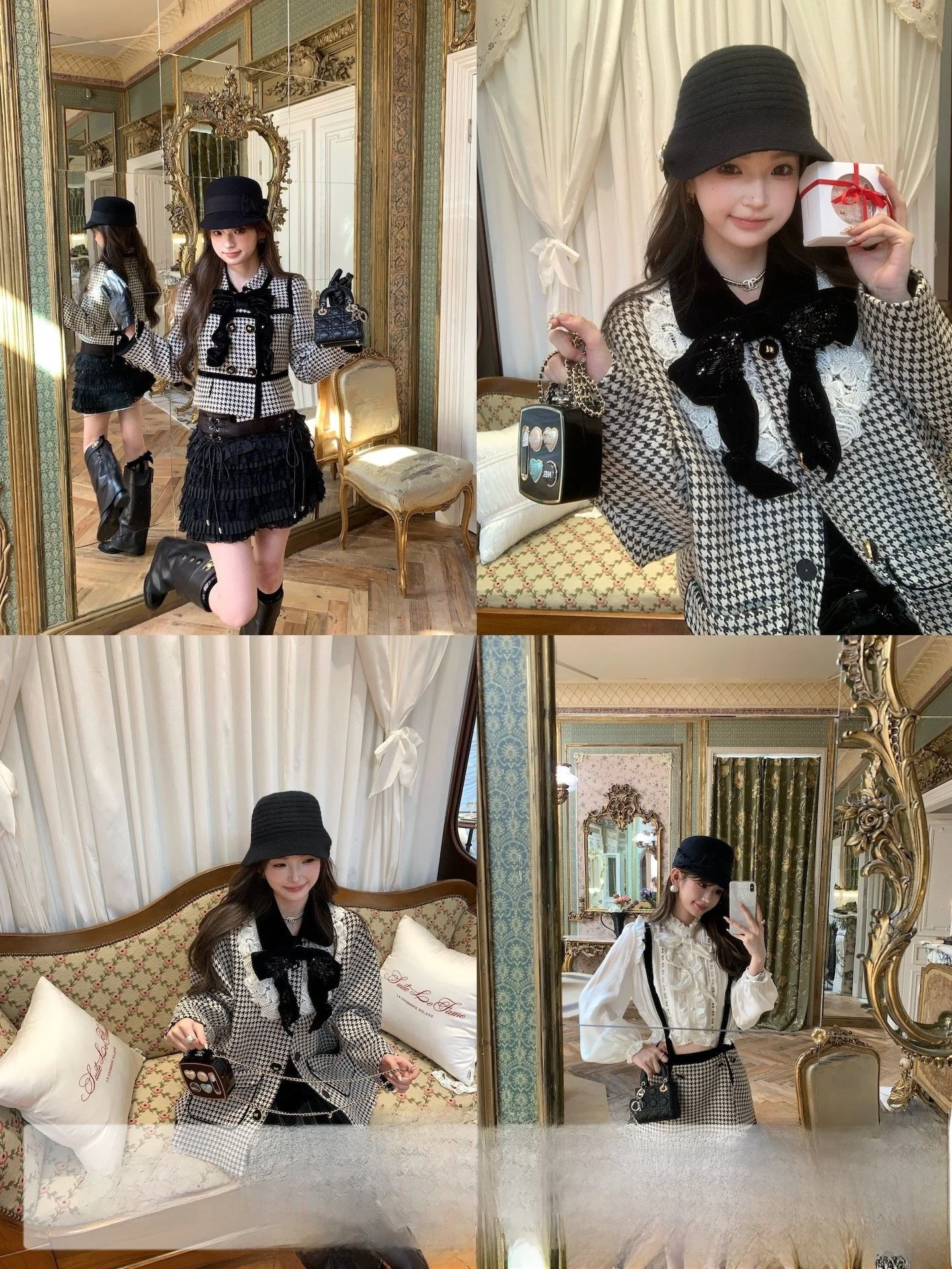 

Элитный комплект F Boutique: роскошное вельветовое пальто в стиле ретро с тартановым узором, женский шерстяной смесовый пиджак с длинными рукавами, зимний модный женский костюм