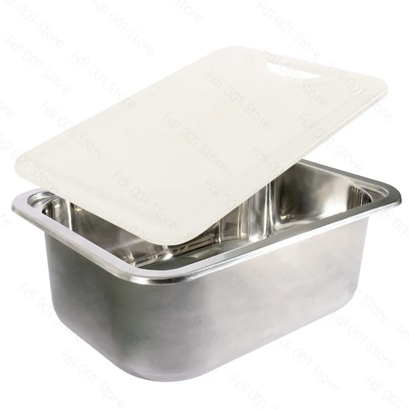 Rv square small sink with cutting board, concealed sink, rv kitchen sink, 304 stainless steel