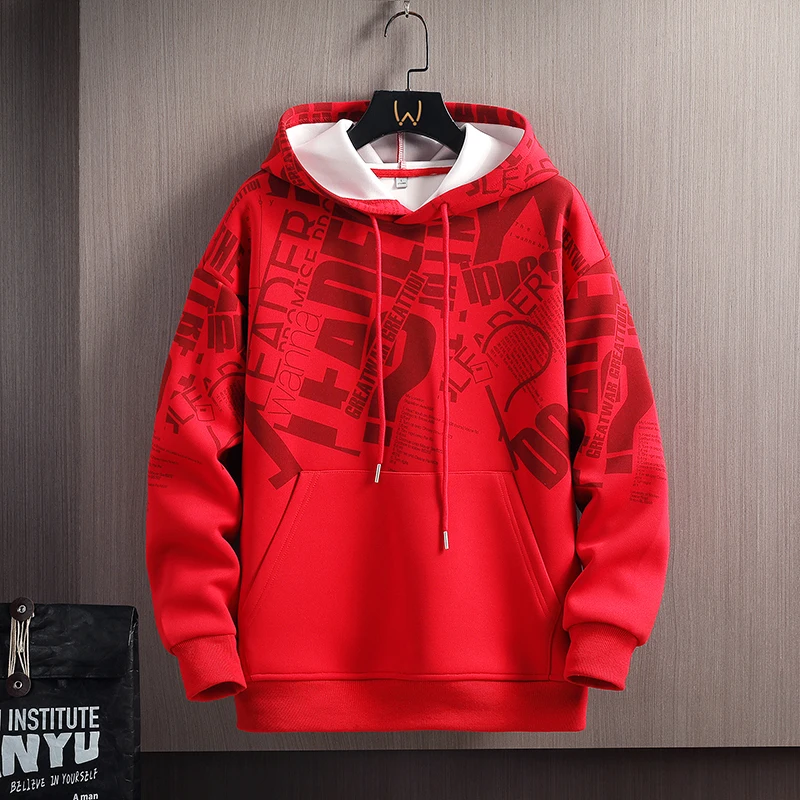 

Осень-весна 2024, модная черно-белая толстовка, мужской пуловер в стиле хип-хоп с длинными рукавами, толстовки, одежда