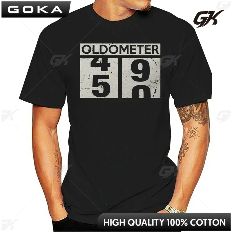 Time Digit T Shirt Homme New Style Oldometer 49 50 50Th Birthday Gift Classic Men Black Tshirt Latest  Men's Tops Graphic Tees