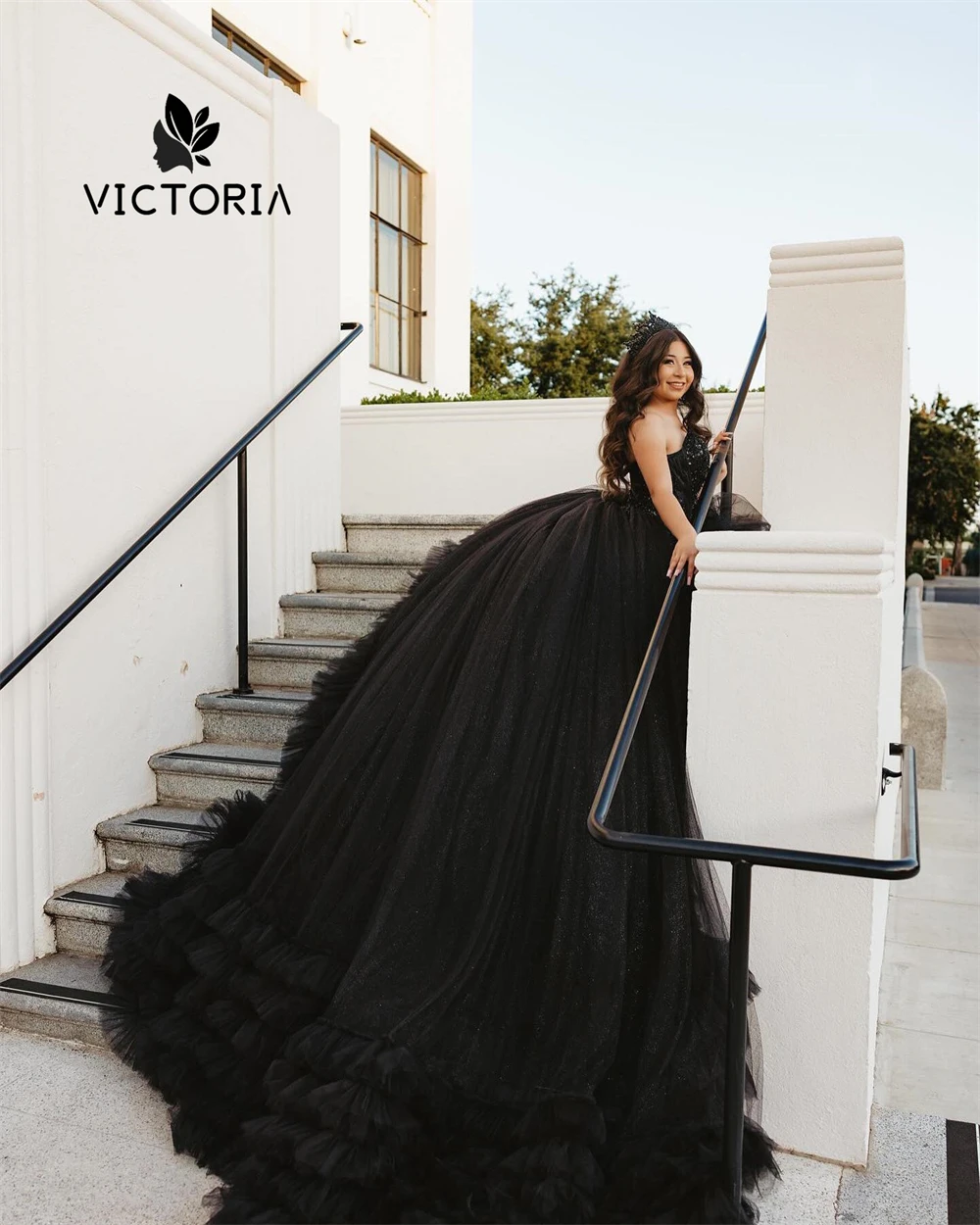 Black Tulle Ruched Train 15 Dress Quinceanera 2024 Mexican Sweetheart Ball Gown Quince Dress Formal Occasion Customized