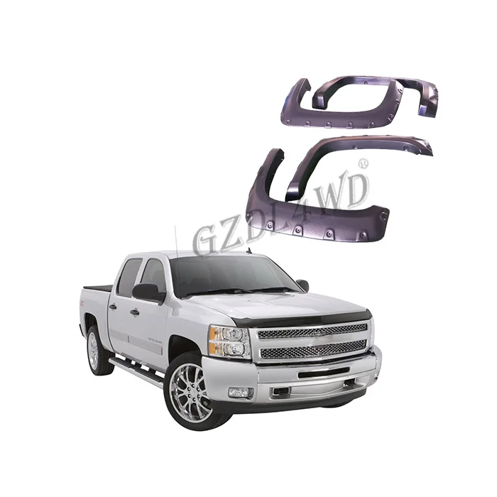 GZDL4WD 4X4 Car Exterior Accessories Fender Flare For Silverado 1500/2500/3500 07-13 Wheel Arch Flare Kit