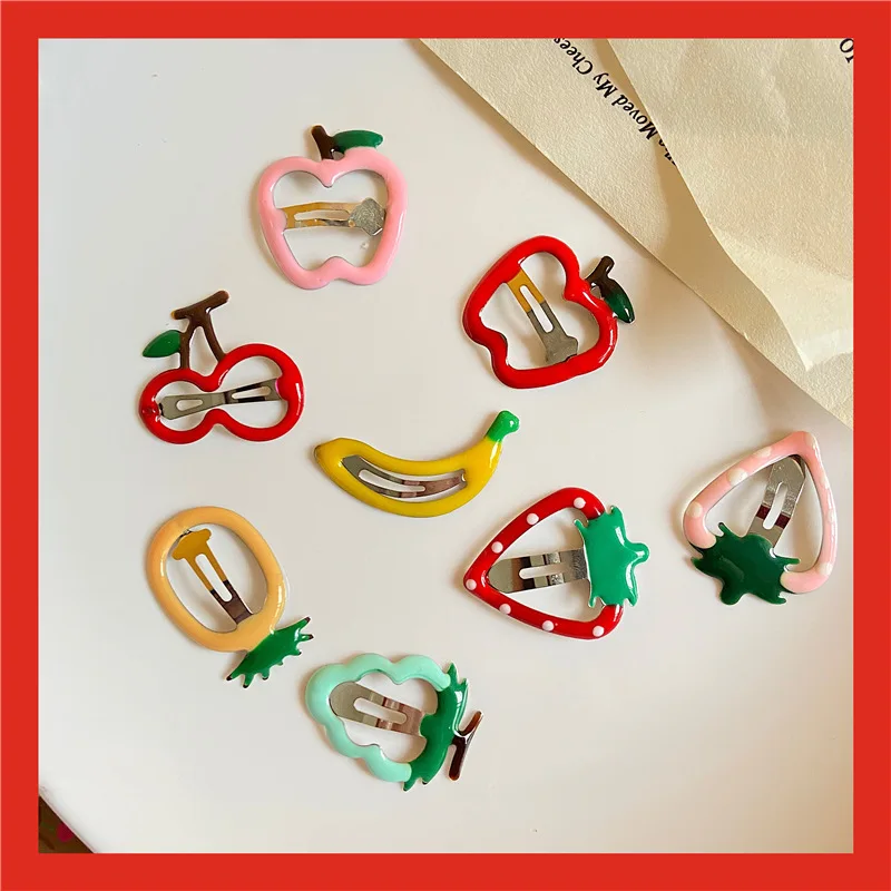 20Pcs/Lot Girls Hair Accessories Imitative Fruit Hairpin Cute Hair Clip Apple Hairpins Drop Barrette Kids Children Accessories