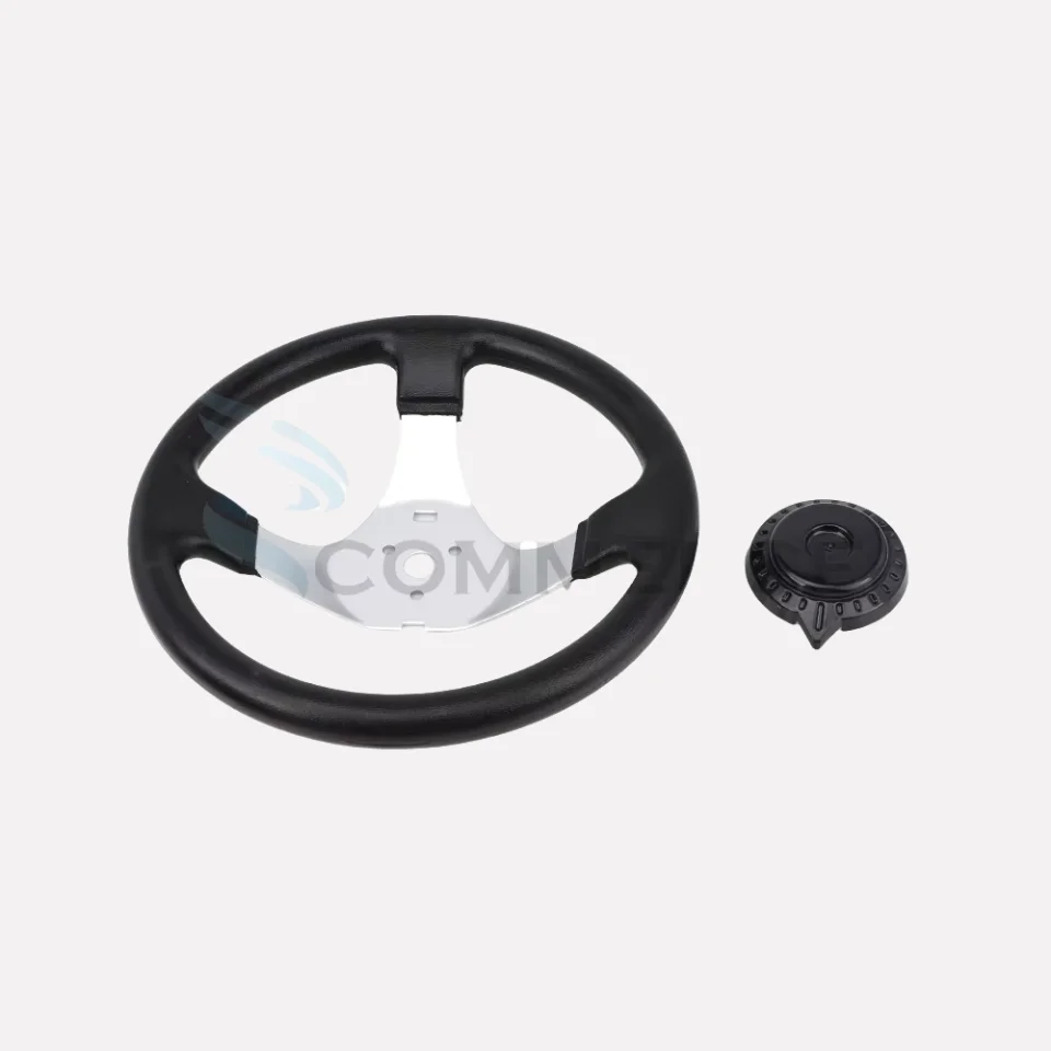 

300MM Steering Wheel With Cap Assembly For DIY Go Kart Buggy Karting ATV UTV Quad Bike Accessories Universal Fit Black