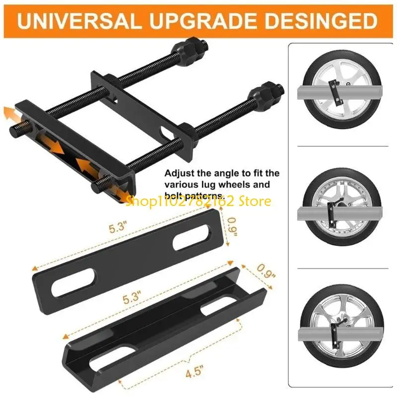 

547B Double Washer Trailer Tire Mount 120LB Load Capacity Extended Bolt Ranges Universal Fitment for Long Distances Towing Use