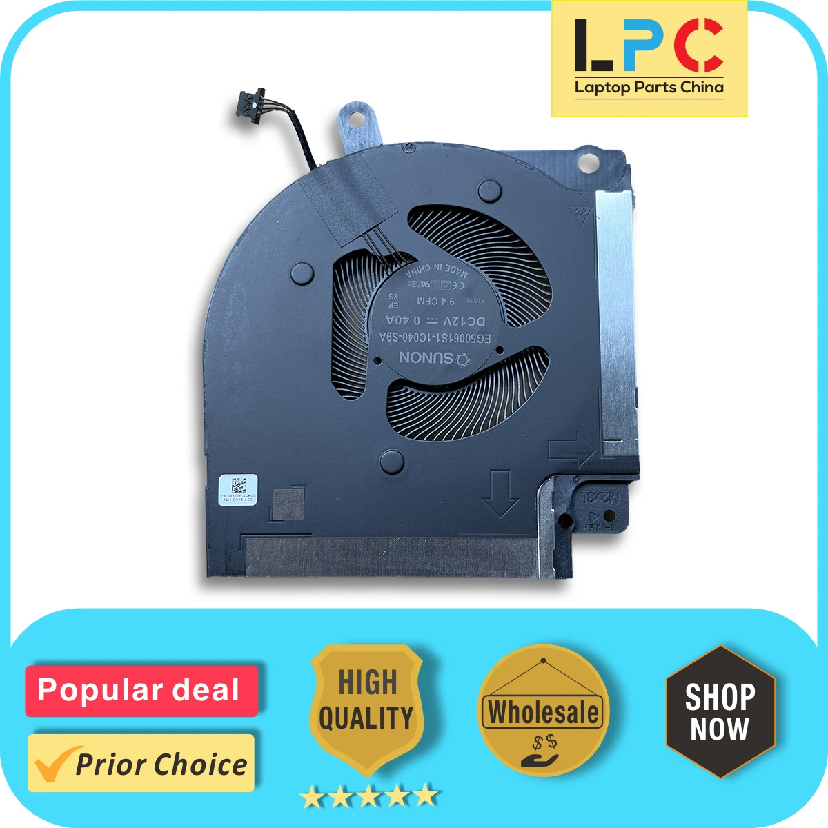 CPU Cooling Fan Replacement for DELL Alienware X17 R1 X17R1 X17 R2 X17R2 NEW Origina  DC 12V 0.4A EG50061S1-1C050-S9A