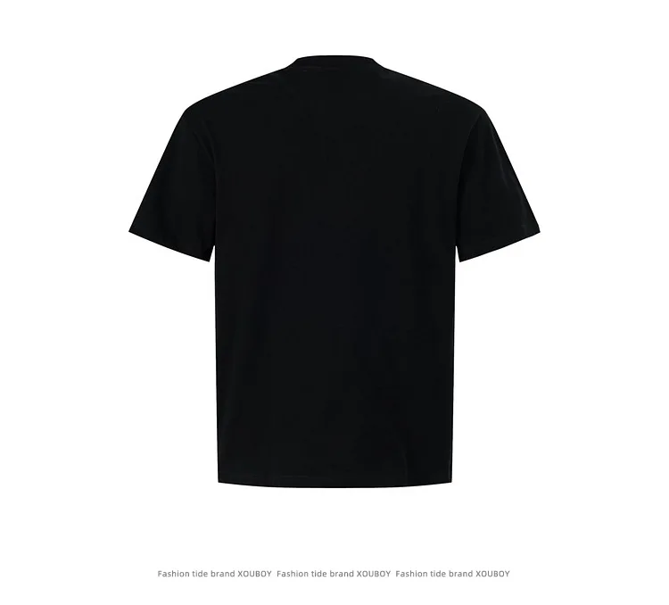 Men's Fashion High Street Punk Style T Shirts With Rivets Streetwear Slim Fit Tees Summer Short Sleeve Tops Personalty Design
