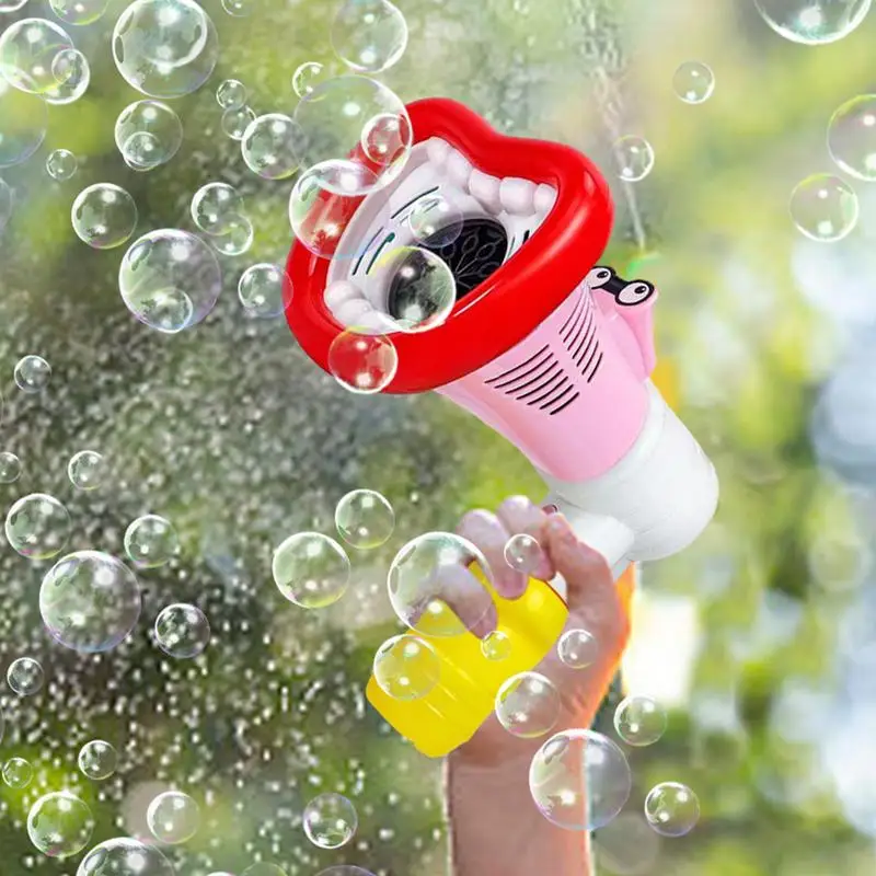 Kids Bubble Maker Elektrische batterij-aangedreven Bubble Maker Machine Draagbare 10-gaten Handheld strandspeelgoed voor achtertuin Jongens Meisjes