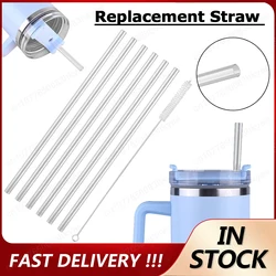 6-12PCS Replacement Straws For Stanley Cup Tumbler Reusable Clear Straws With Straw Brush For Stanley 40oz 30oz 20oz Cup Parts