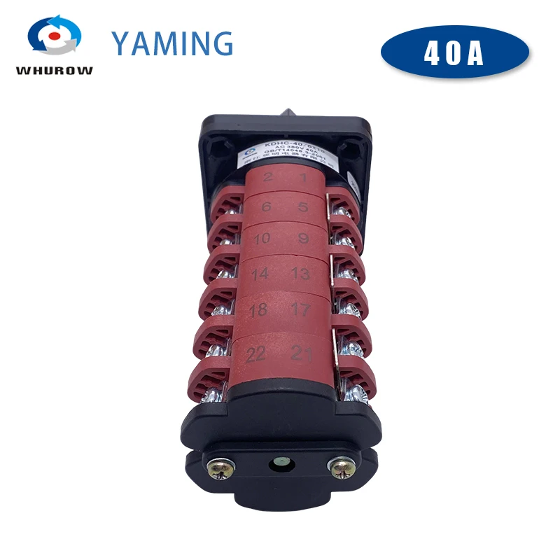 KDHC-40/6*10 interruptor de leva giratorio diez posiciones 6 polos 40A Selector de cambio para fabricante de máquinas de soldadura Bx6