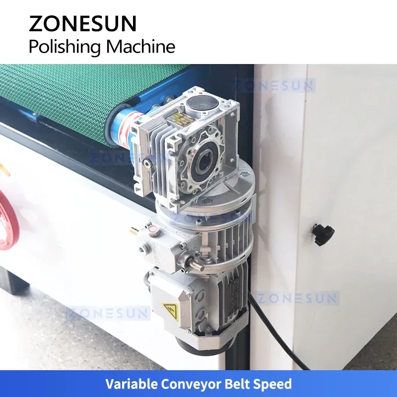 ZONESUN ZS-P600 Auto Flat Metal Polishing Machine 7.5kW Stainless Steel Sheet Belt Sander Deburring Descaling Grinder Buffing