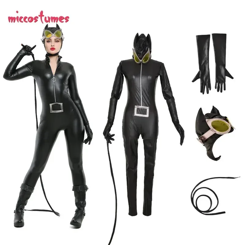 

Miccostumes's-8 Cat Suit Kitty Black Bodysuit Jumpsuit Woman Halloween Cosplay Costume