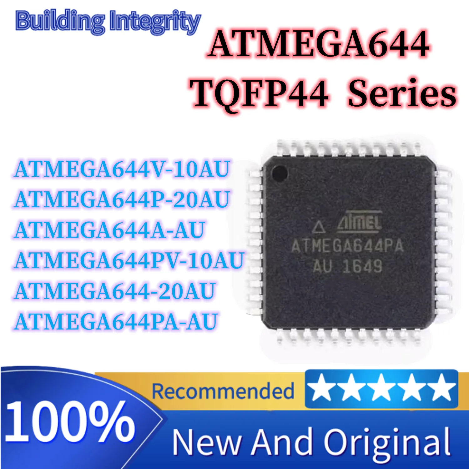 ATMEGA644A-AU ATMEGA644PA-AU ATMEGA644-20AU ATMEGA644V-10AU ATMEGA644P-20AU ATMEGA644PV-10AU Microcontroller (MCU/MPU/SOC) IC