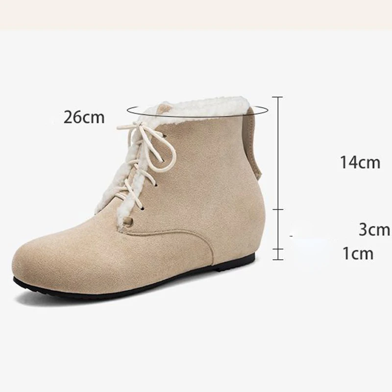 

ORCHA LISA Модная обувь Брендовые женские зимние ботильоны с круглым носком на увеличенном каблуке 3 см, на шнуровке, мягкие для отдыха, повседневный размер 41-43