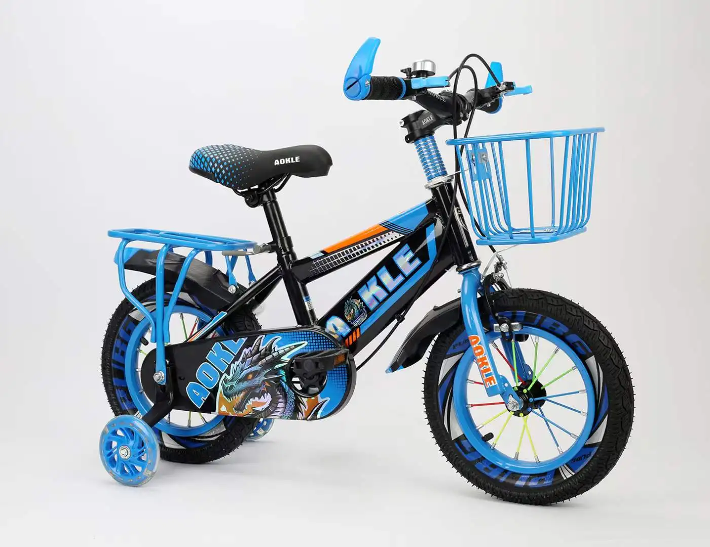 Factory Wholesale Sales Of Different Colors High Carbon Steel Frame Children's Bicycles With Training Wheels