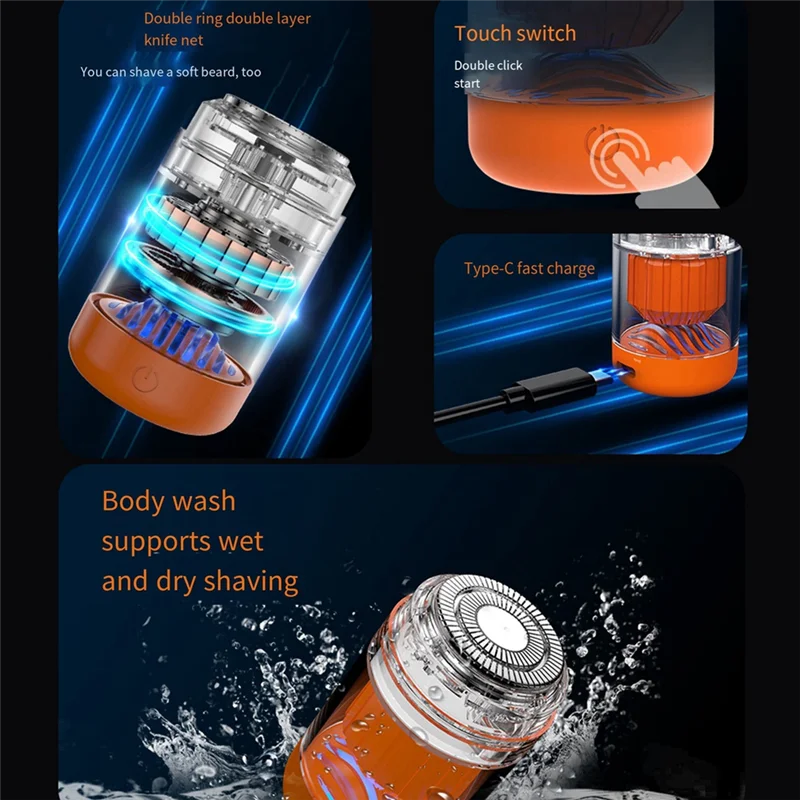 N89R 미니 휴대용 전기 면도기 트리머 남성용 여행 면도기 용 충전식 전기 수염 스크레이퍼 나이프