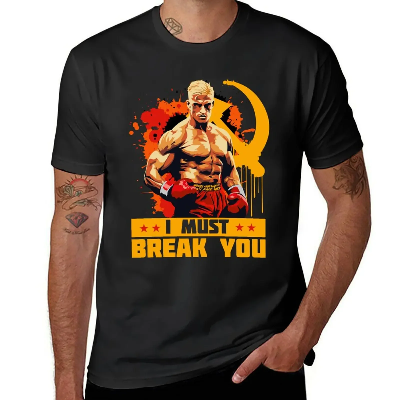 Ivan Drago - I Must Break You Quote T-Shirt summer top boys whites plain t shirts men