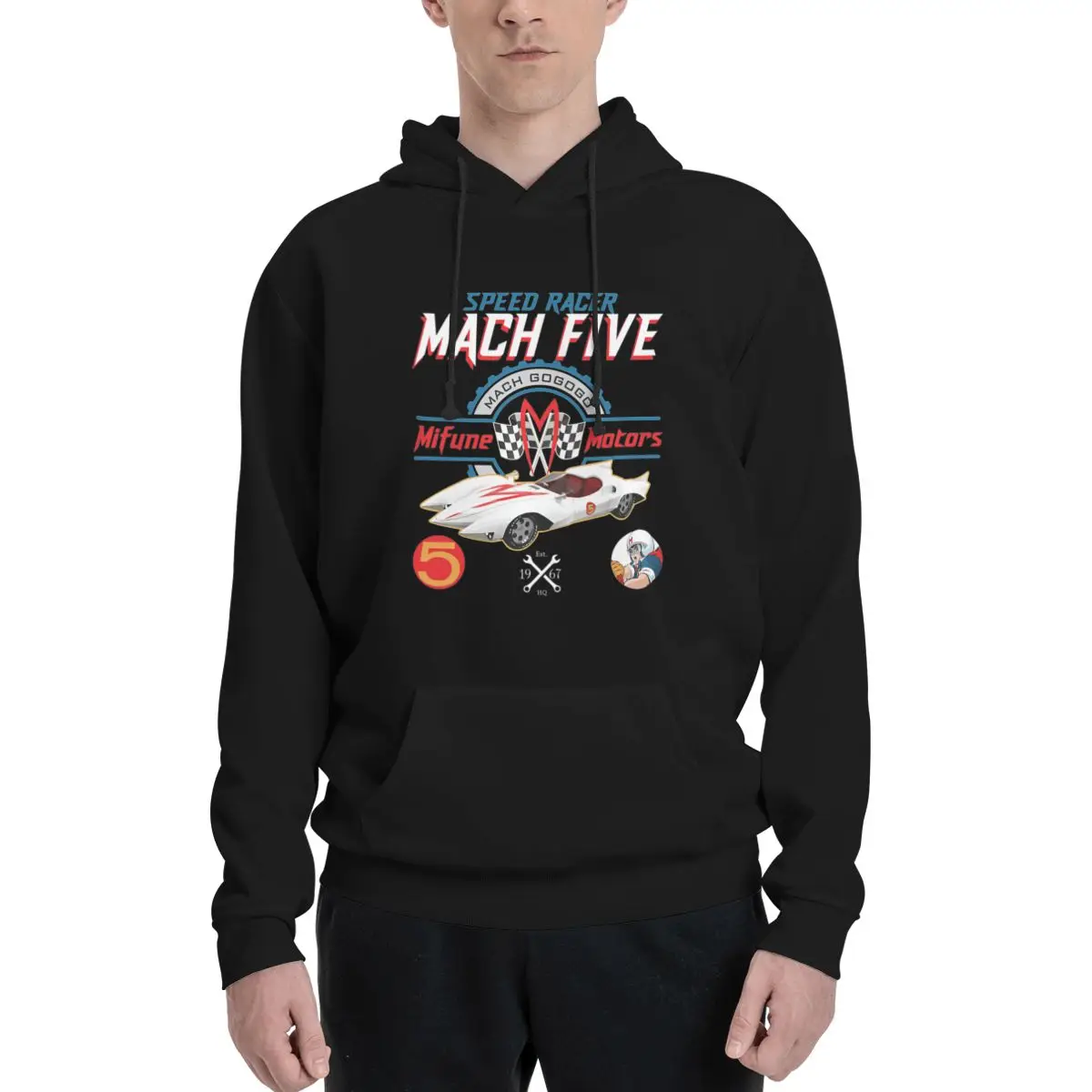 Speed Racer Mach 5 Mifune Motors Classic Um suéter masculino com capuz