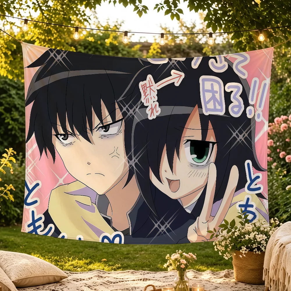 Anime Kuroki Tomoko W-WataMote Flagge Raumdekoration Wandbehang Ästhetische Schlafzimmer-Werbefläche – Detail 6