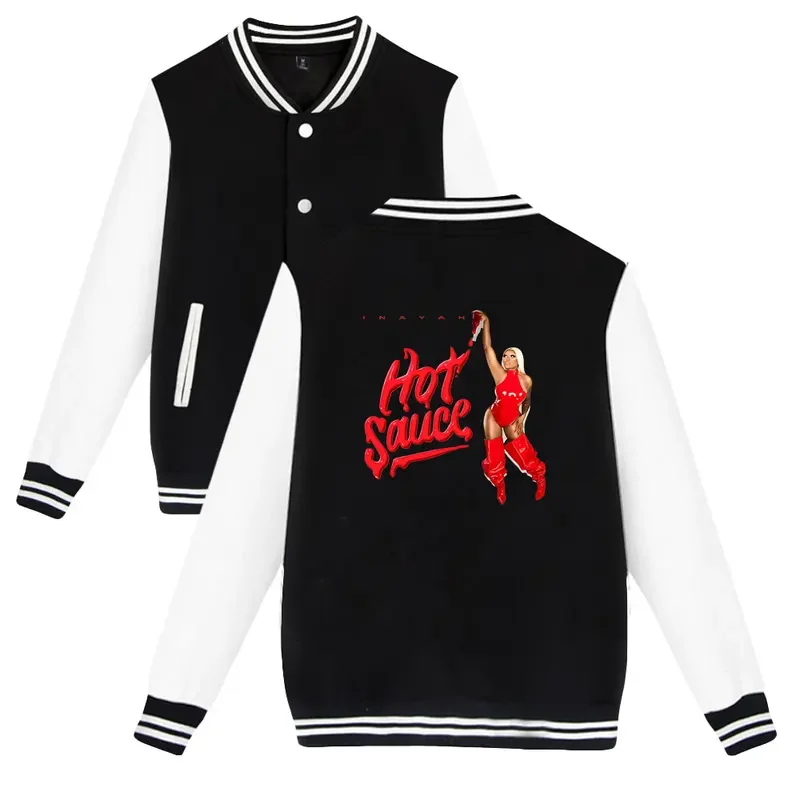 Inayah hot sauce jacket women men vintage fashion long-sleeved jacket trend casual baseball uniform