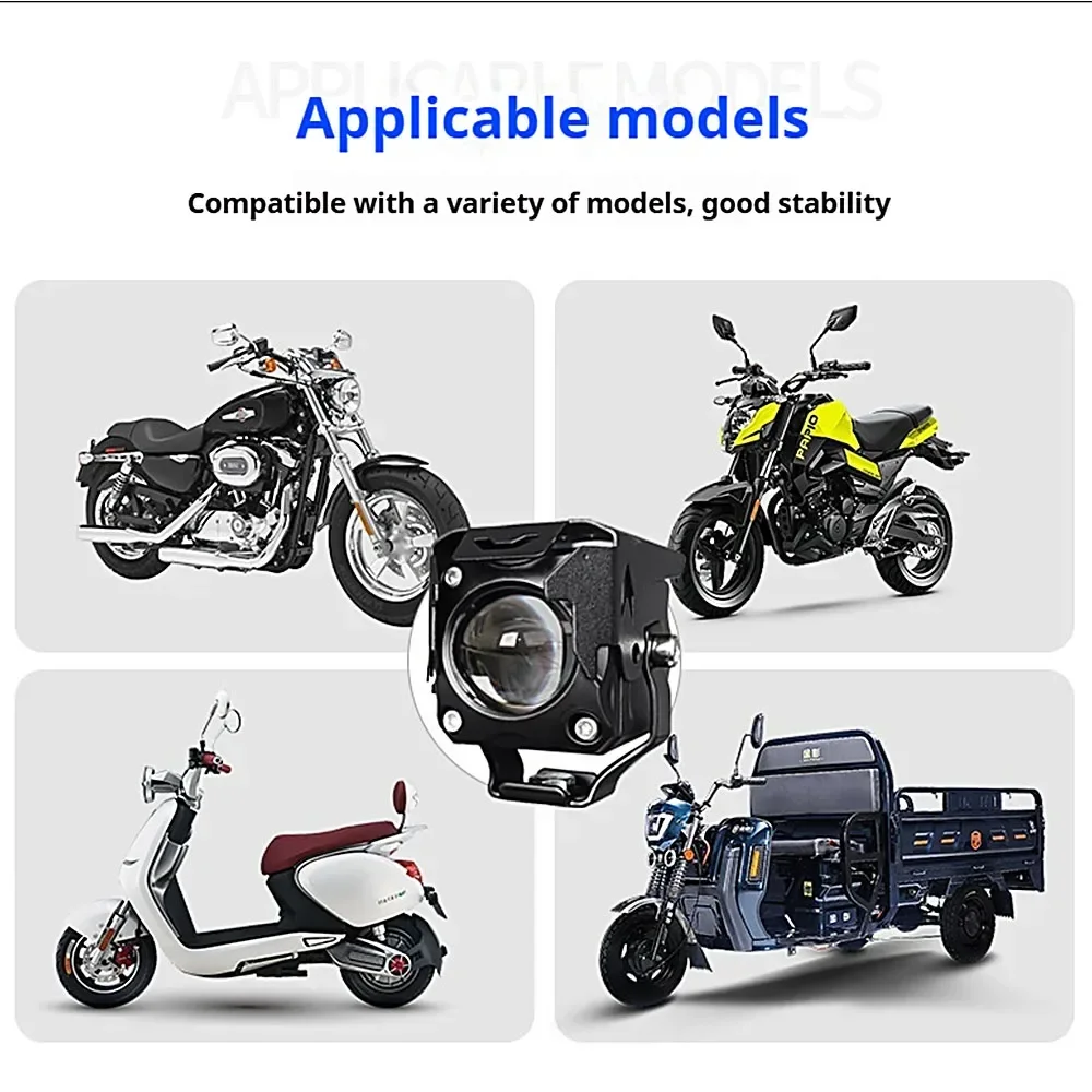 

Motorcycle Spotlight Headlight LED Lens Hi/Low Beam Driving Spot Fog Lights Auxiliary light For Motorbike Off-road