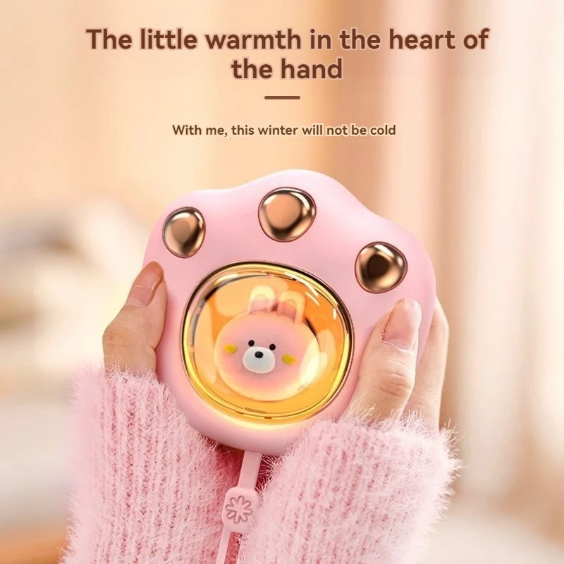 Cat Paw Hand Warmer 1200mAh USB Rechargeable Portable Winter Keep Warm Pocket Mini Electric Heater Hand Warmer Christmas Present