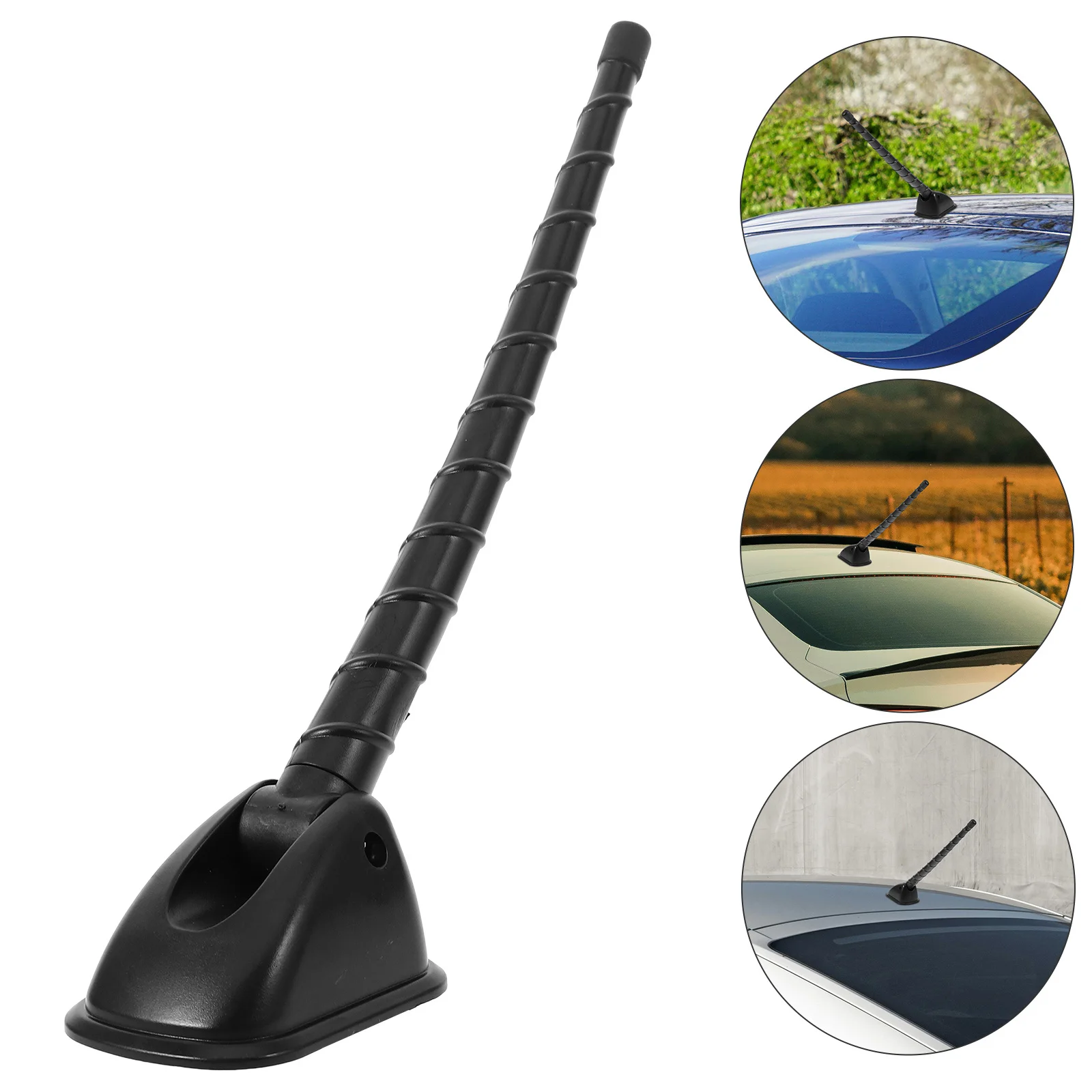 

Short Car Antenna Abs Material Dual Reception Easy Install Universal Roof Mount For Suv Truck Vehicle Car