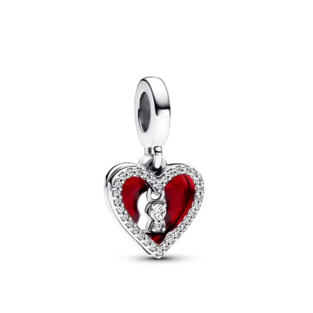 Ciondoli per san valentino 925 chiavi in argento di lucchetto ciondolo Forever Love Beads Fit bracciale Pandora originale gioielli fai da te regalo