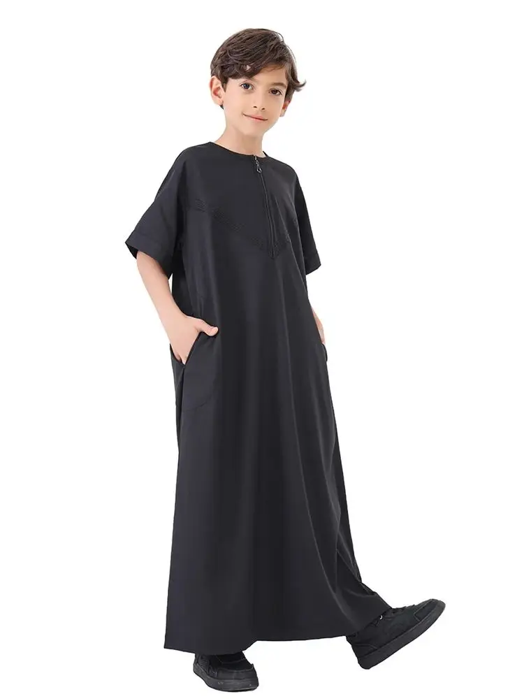 Abaya Ramadan untuk pakaian doa anak laki-laki baju Muslim anak-anak pakaian Kebaya Abaya Turki Arab Islam djellas jubah Muslim