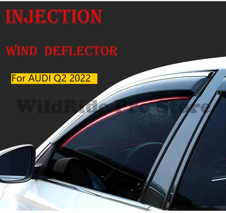 

Car Side Window Visor for AUDI Q2 2022 Wind Deflectors Visor Vent Sun Rain Guard Deflectors
