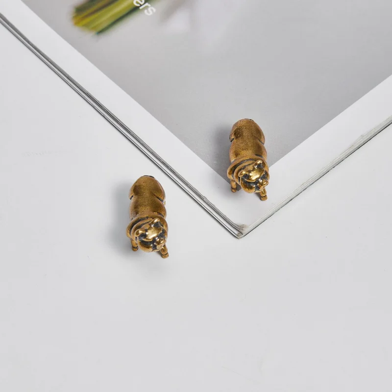 Brass Mini Pig Desktop Decoration Creative 12 Symbolic Animals the Year of the Pig Piglet Small