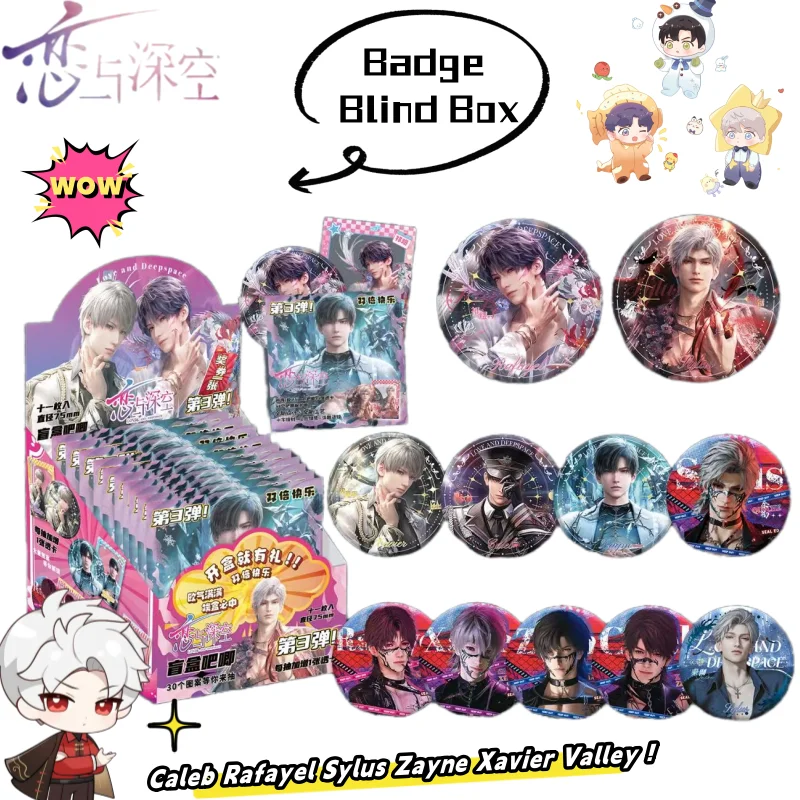 

Новая любовь и глубокое пространство Caleb Rafayel Sylus Zayne Xavier, периферийный значок с героями мультфильмов, слепая коробка, персонализированная креативная слепая сумка