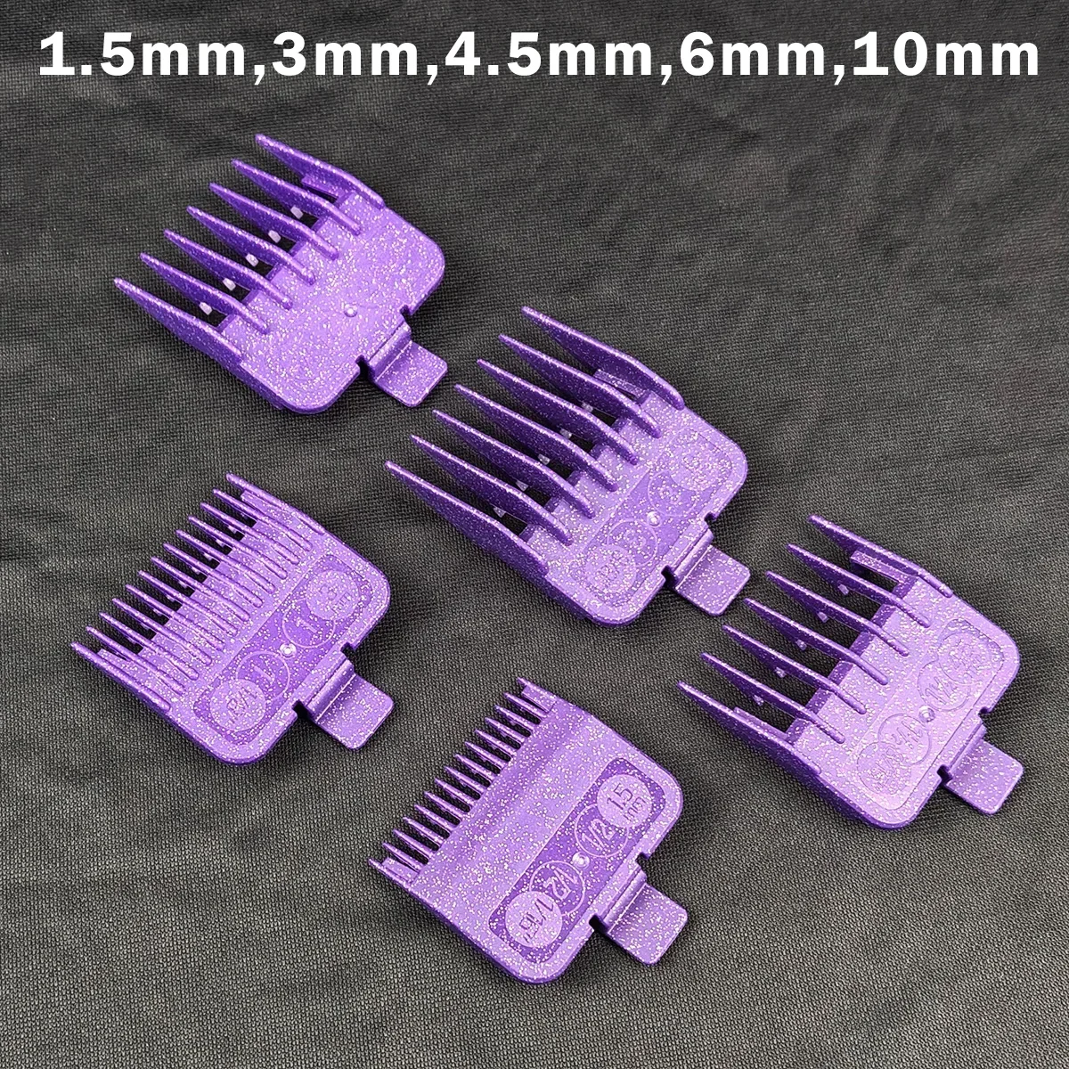 10 pçs roxo original guardas pentes de corte de cabelo para madeshow m10 m5f profissional máquina de cortar cabelo limite pentes acessórios barbeiro