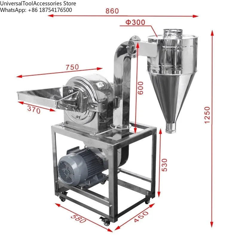 

220V/380V Feed processing grains corn wheat, and soybean grinding Rice Corn Flour Mill Self-Priming Grain Grinder Machine