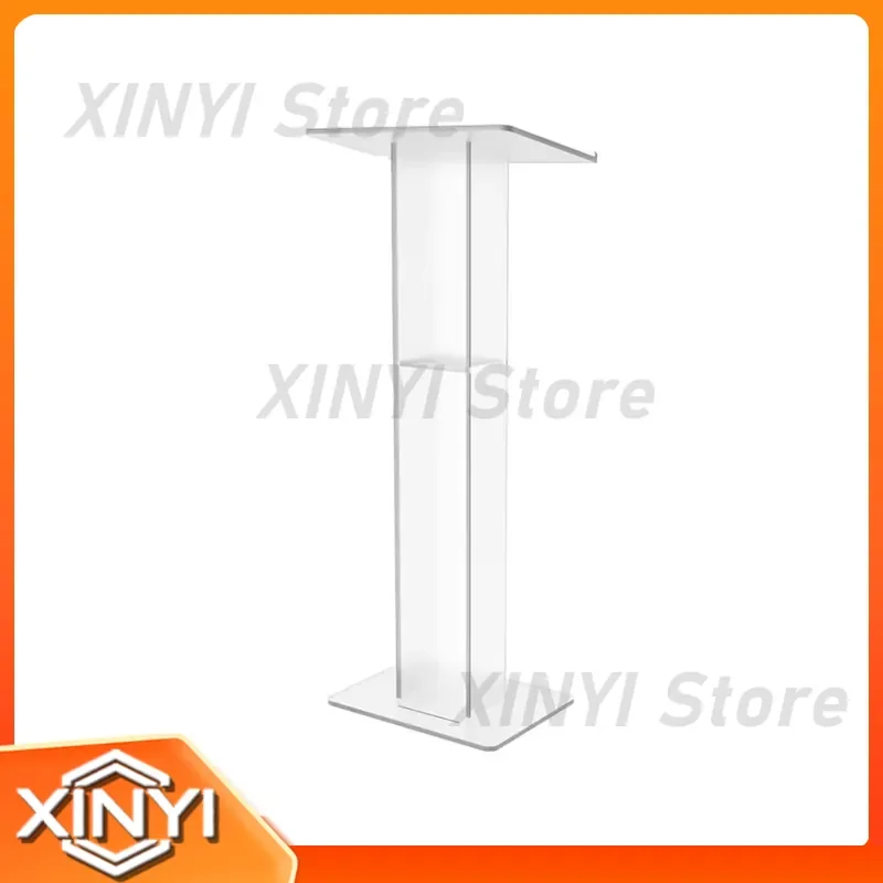 Acrylic Round Clear Lectern Stand for Pulpit Podium for Event Reception Hostess Desk Portable Church Use Office Meeting