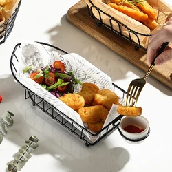 1PC ship-shaped snack basket creative western restaurant snack basket large-capacity fried chicken and chips fried basket